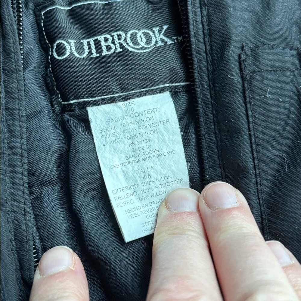 Outbrook Boys Black Snow Bib Overalls Sz 4 5 - Picture 7 of 10